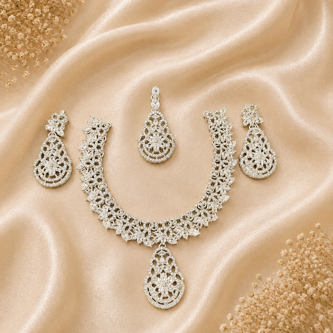 Regal Floral Elegance Necklace Set