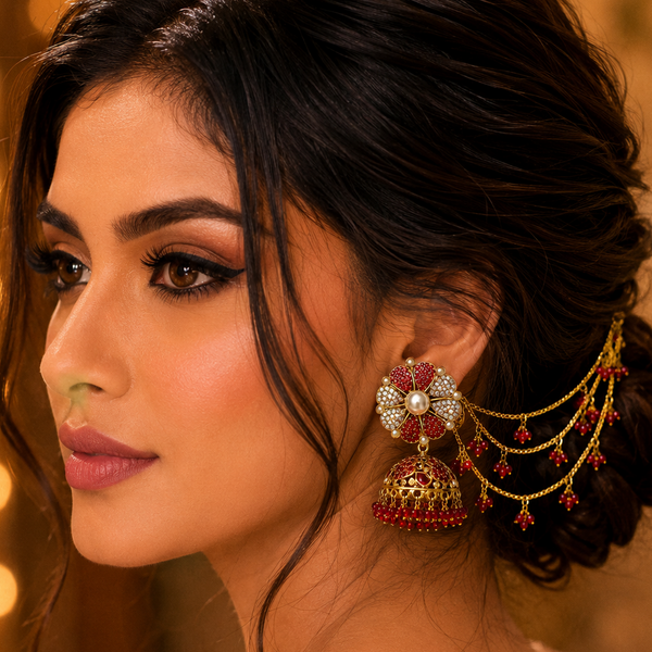 Elegant Handcrafted Jewelry Sahara Jhumki – Timeless Elegance