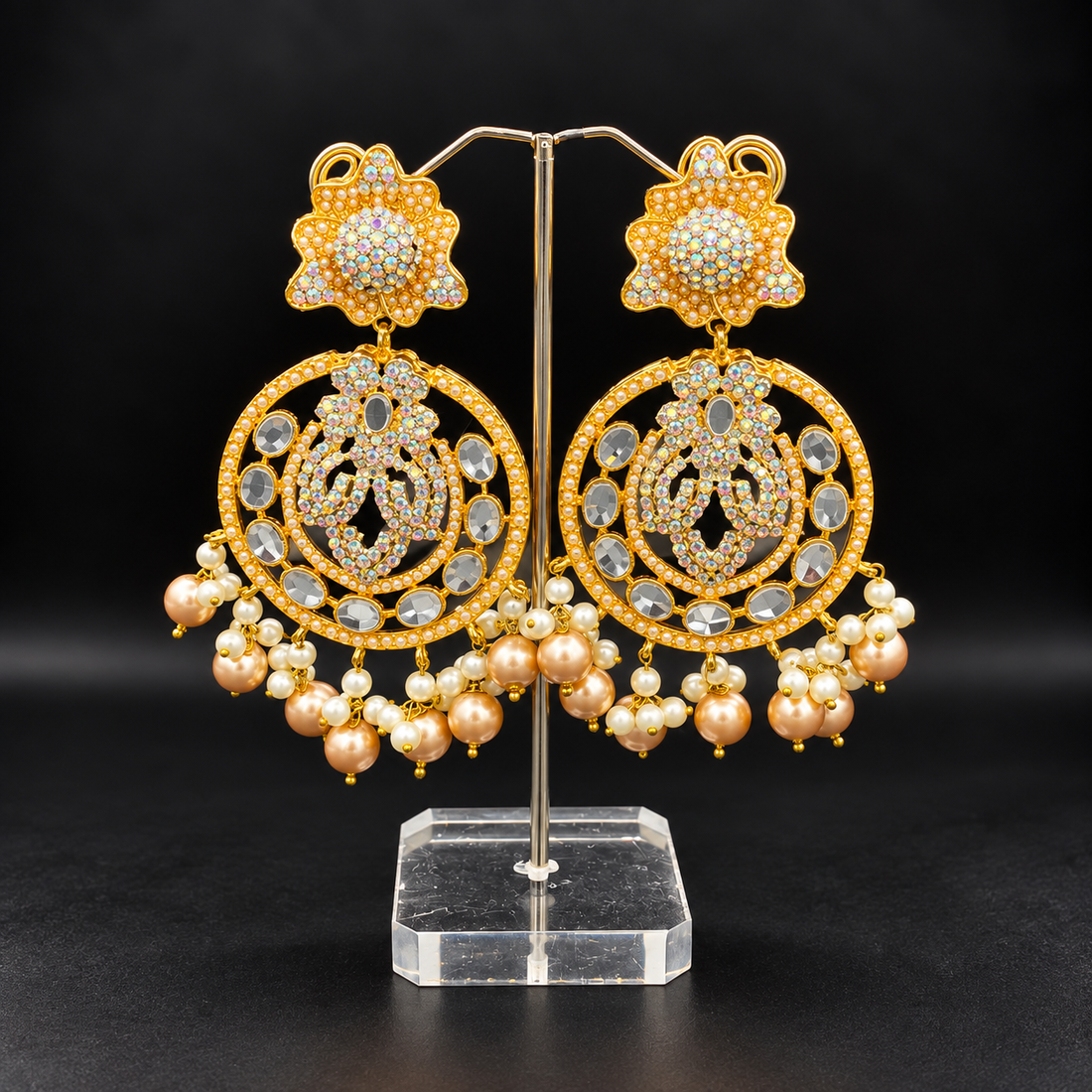Pearl Chandbali Earrings